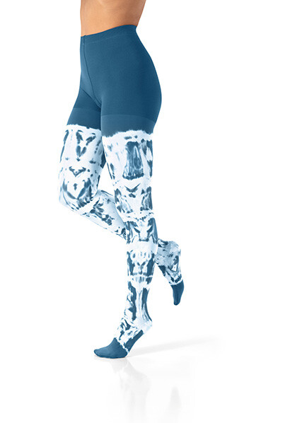 Casual Blue Batik Weiß Strumpfhose Casual Blue Batik weiß