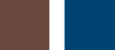 Farben Kakao und Blaubeere