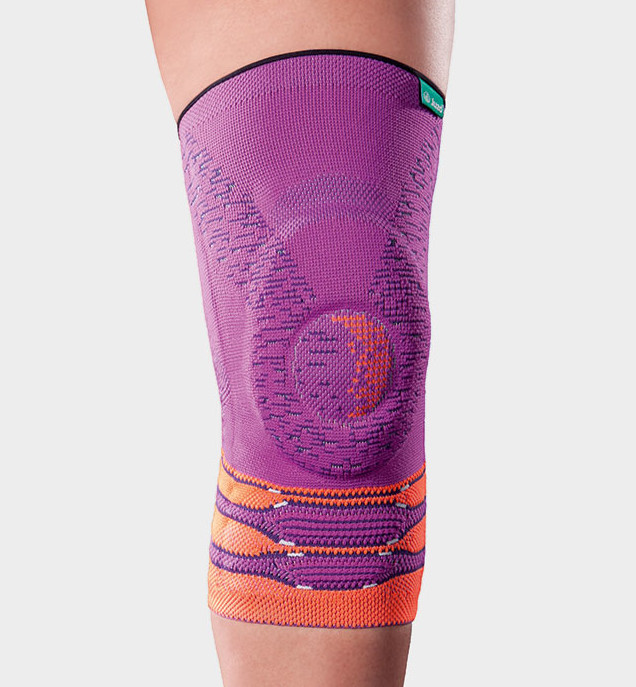 Neon-Kniebandage, Pink Heat Bein mit Kniebandage Genu Xtra in der Farbe Pink Heat