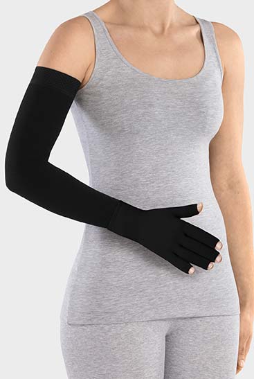 Guanto Juzo Expert Seamless con estensioni per le dita in combinazione con bracciale Guanto con estensioni per le dita in combinazione con bracciale, colore Pepe nero