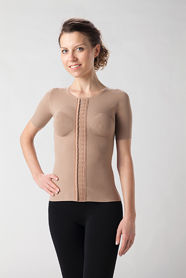 Immagine prodotto Juzo bendaggio compressivo per il torace con manica corta Donna indossa bendaggio compressivo per il torace Juzo con manica corta