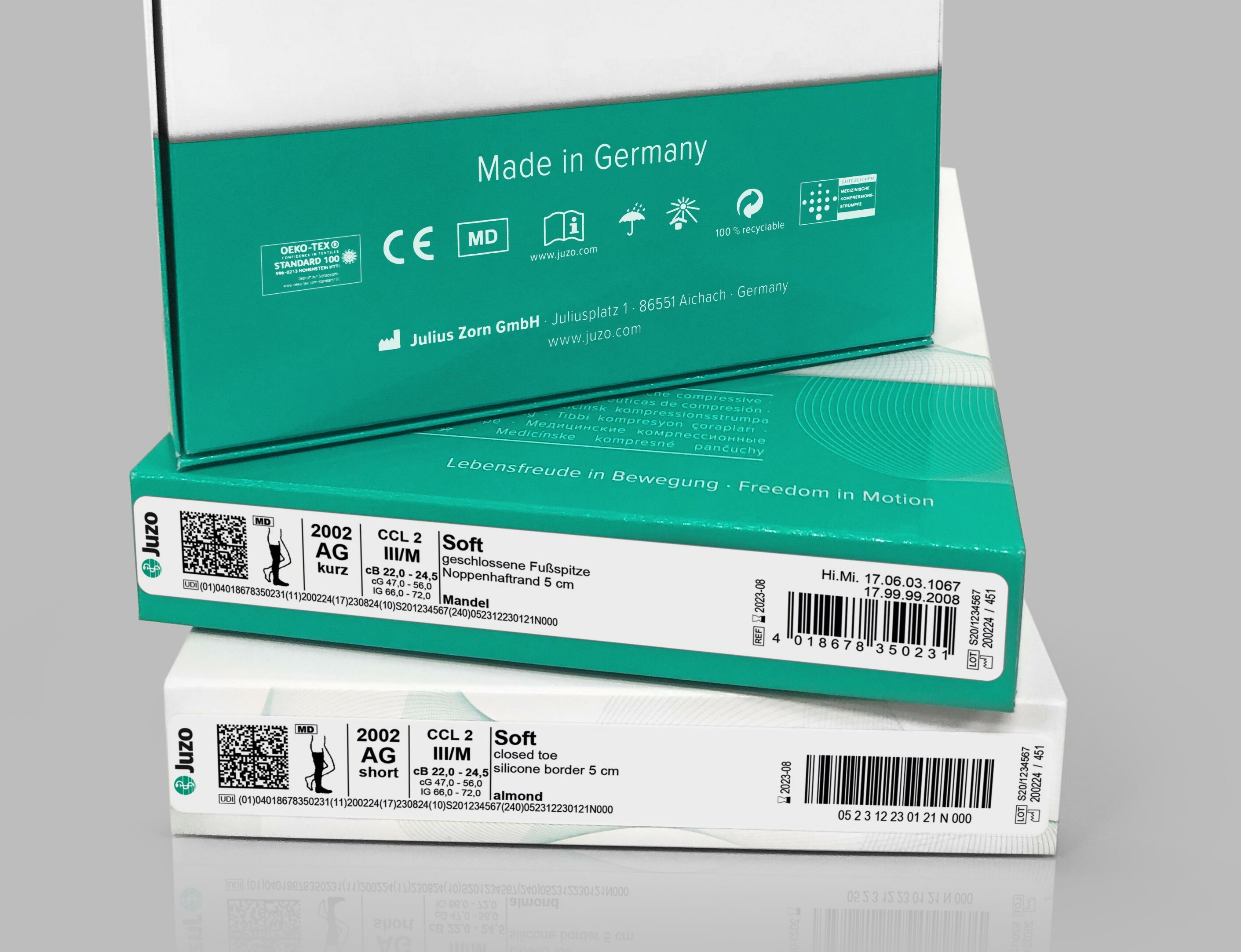 Symbole auf einer Juzo Verpackung Symbole auf einer Juzo Verpackung