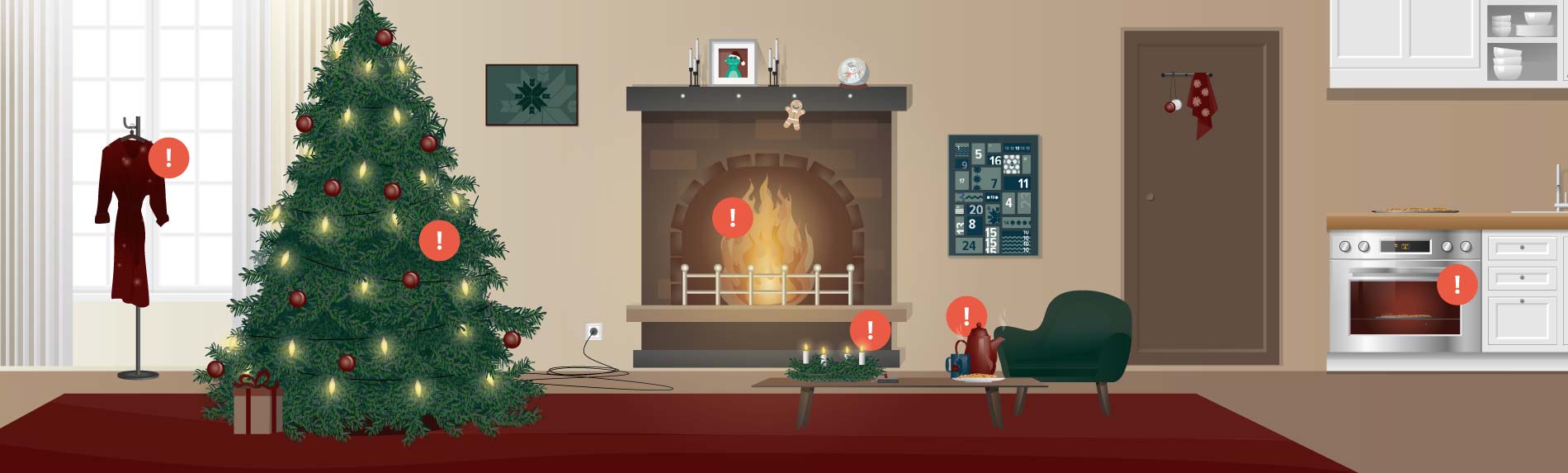 Gefahren an Weihnachten und Silvester