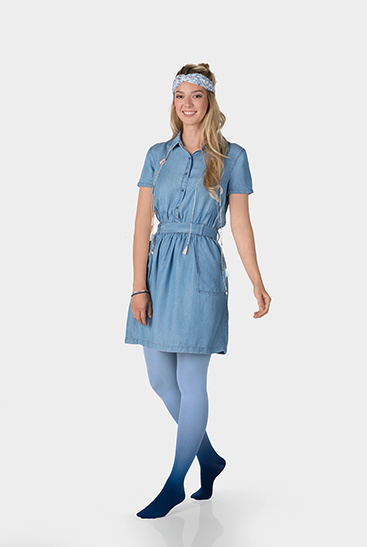 7. Productafbeelding Juzo Inspiration Dip Dye Collection, kleur Blue