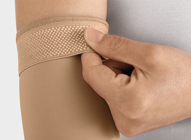 Juzo Comprima ærmer Silikoneknopper på kanten