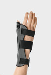 Right arm with Palmar Xtec Rhizo wrist orthosis – view of back of hand