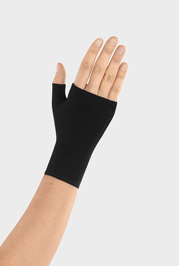 Juzo Expert Seamless con attacco pollice Guanto con attacco al pollice nel colore Pepe nero