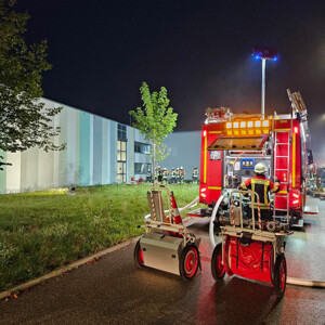 Feuerwehreinsatz bei Juzo in der Industriestraße