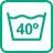 Symbol for vask ved 40 grader